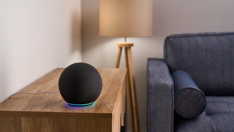 Smart speaker on a table