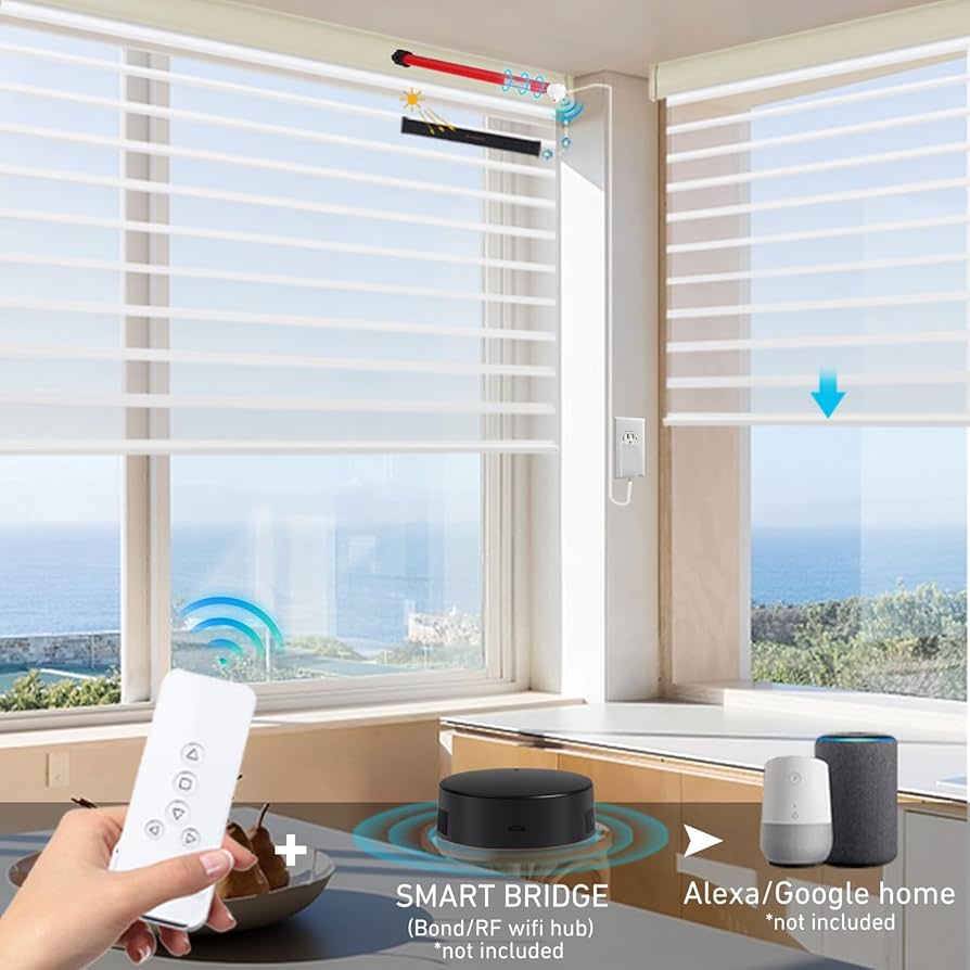 Motorized blinds with wireless control