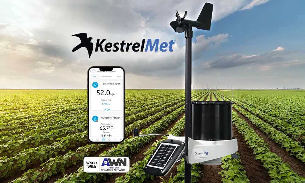 Weather station on a farm