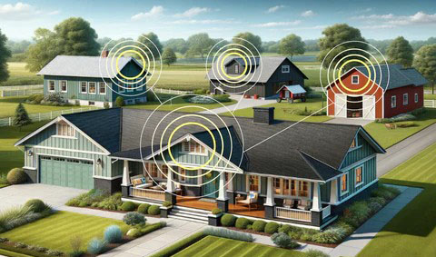 Diagram of basic and complex home automation architecture