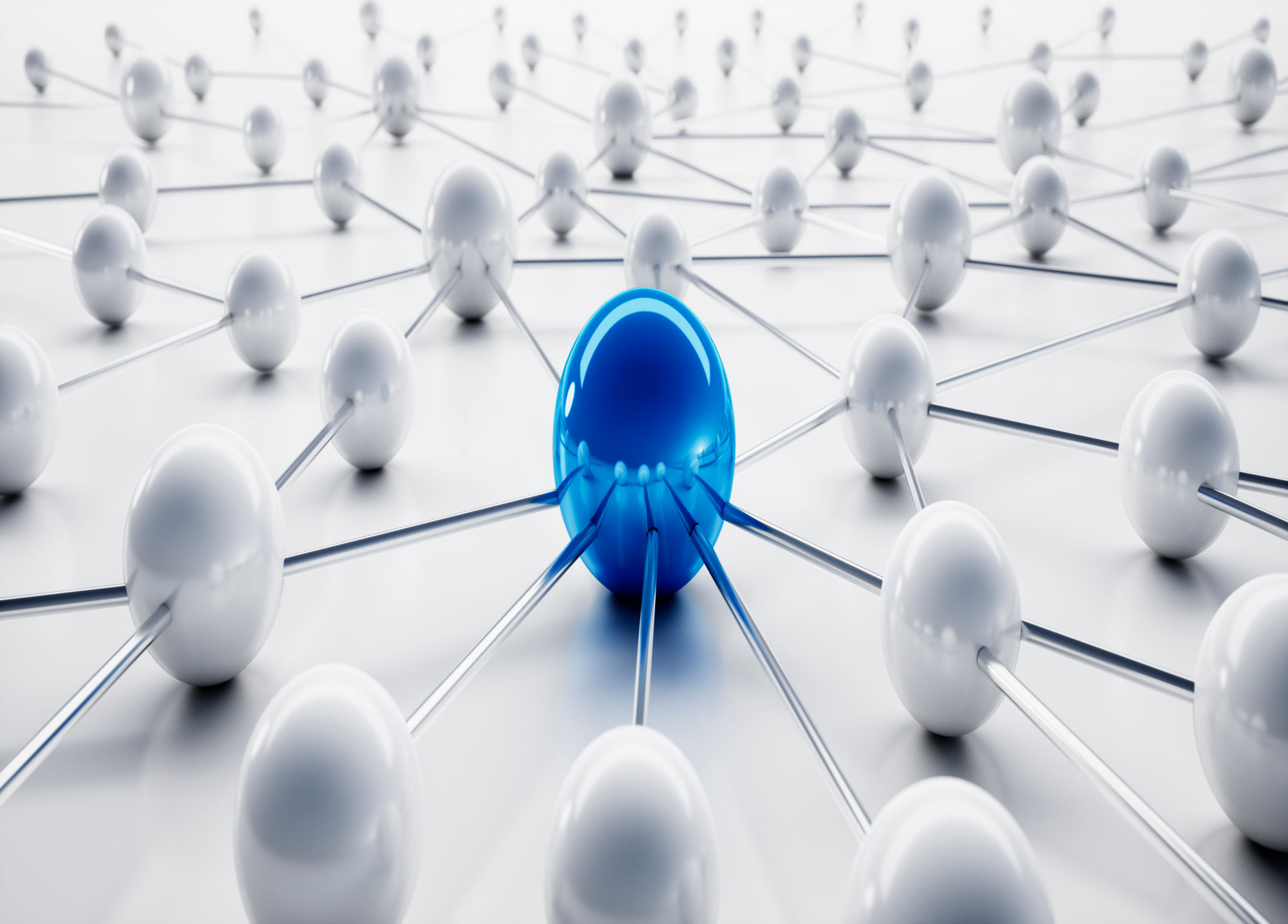 Mesh network diagram with devices relaying signals