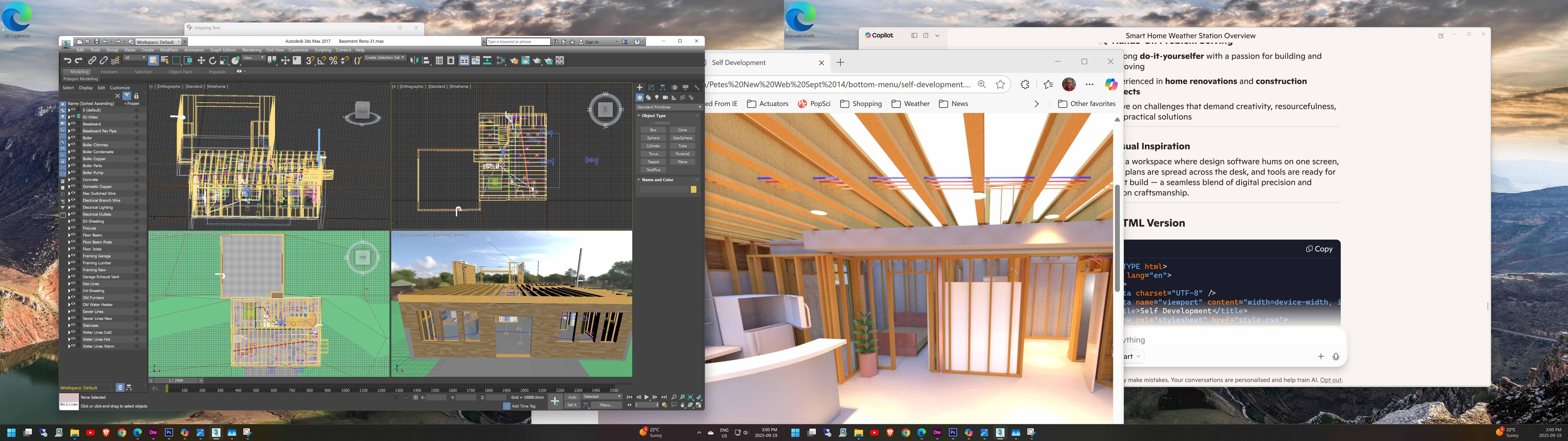3D modeling and animation software on screen