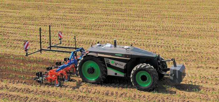 Autonomous farm equipment operating in a field