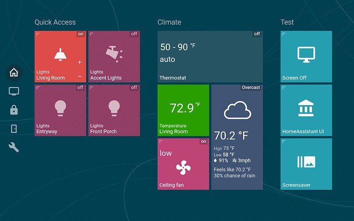 Gateway controller dashboard showing connected devices and status
