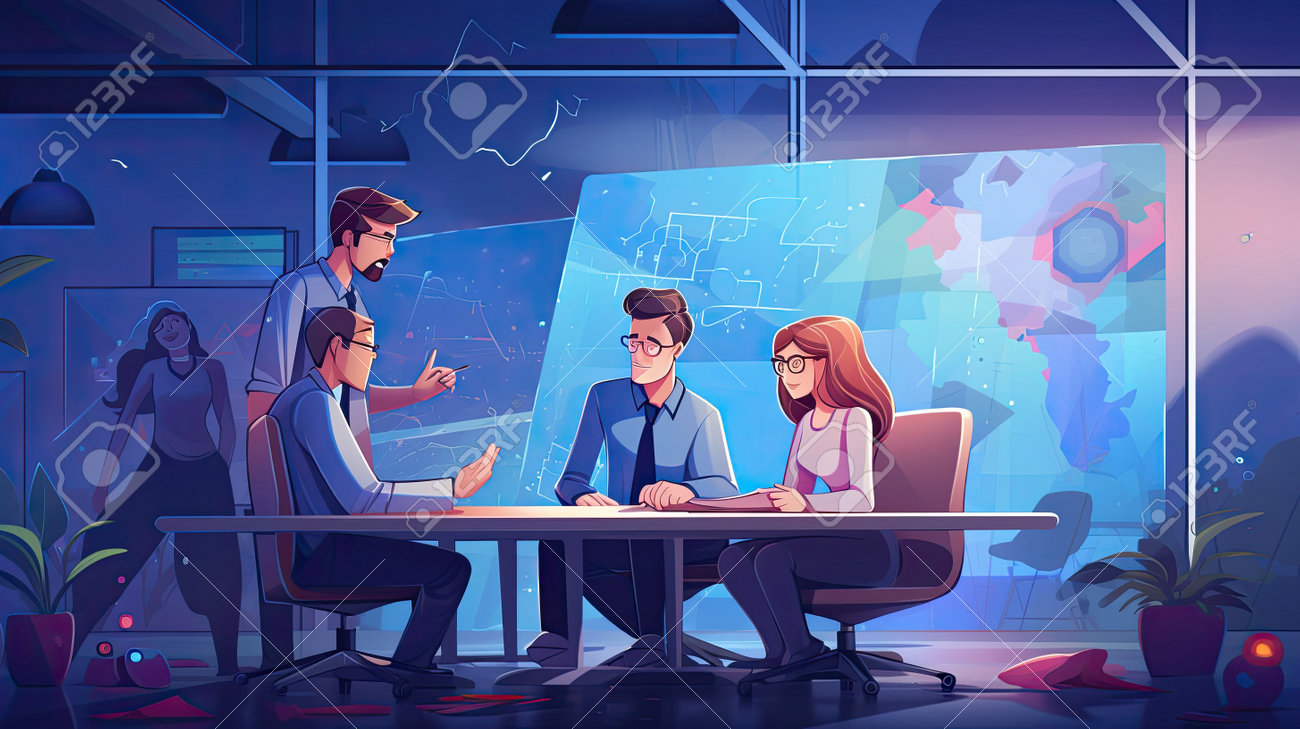 Team brainstorming future tech ideas