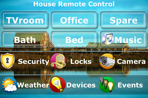 Smart home dashboard showing devices and scenes