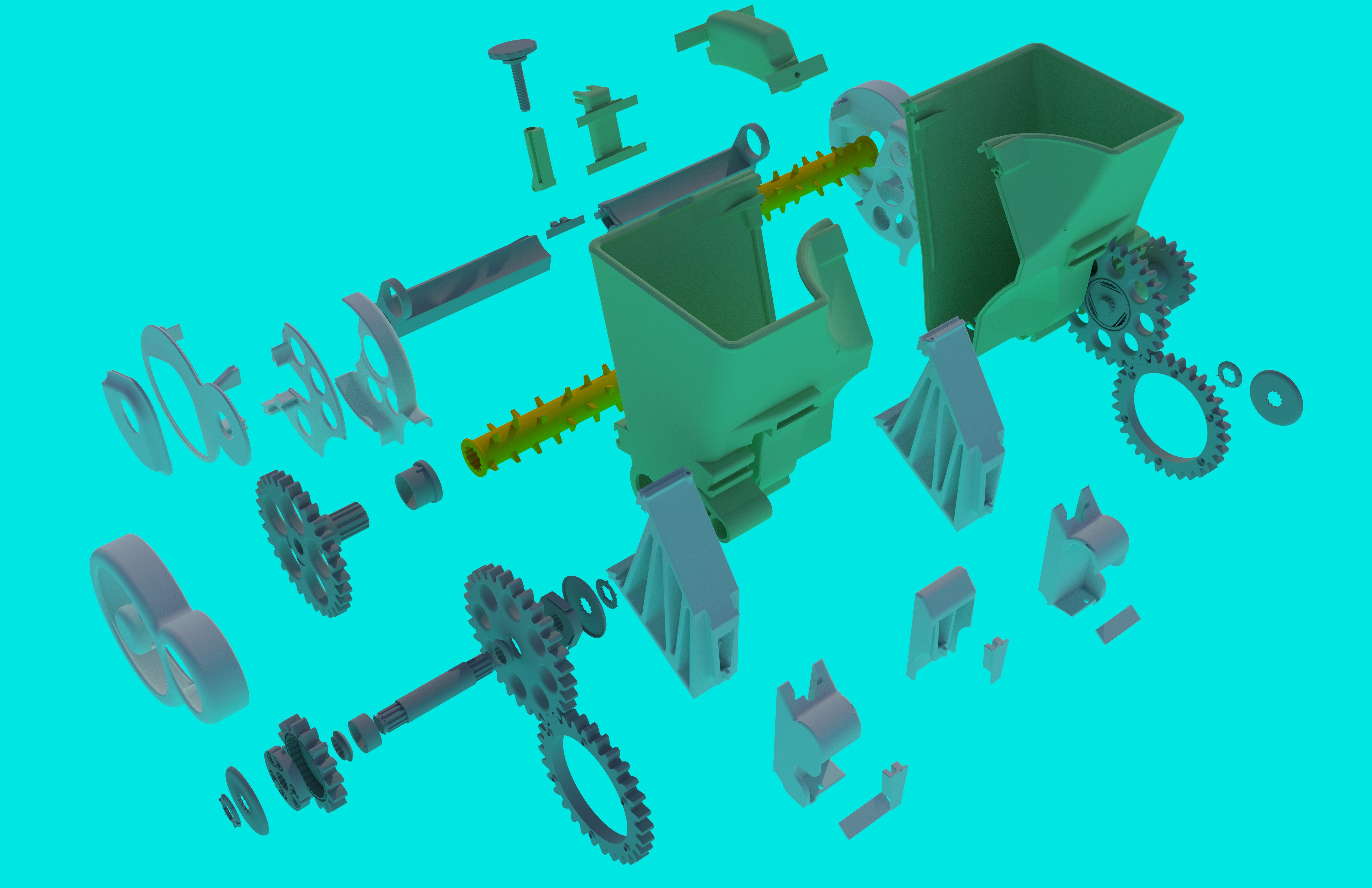 3D product design on screen with prototype on desk